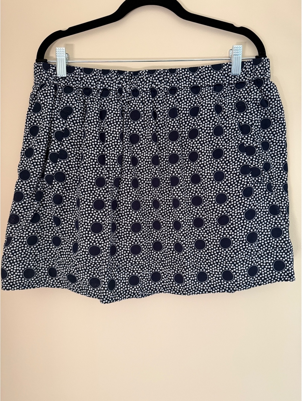 L J.Crew skirt, navy/white